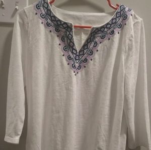 Talbots split neck tunic